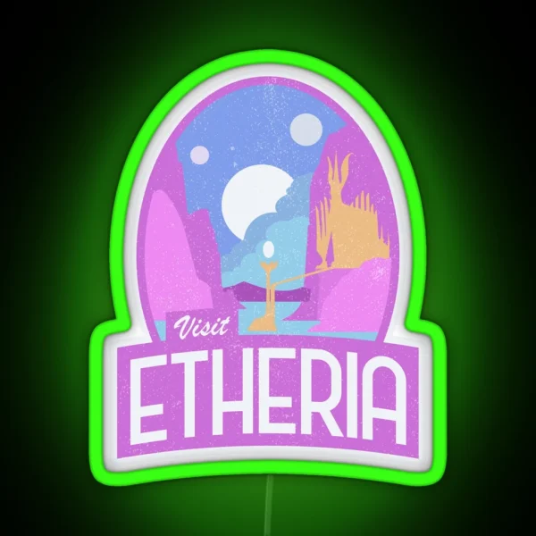 Visit Etheria She Ra Logo RGB Neon Sign