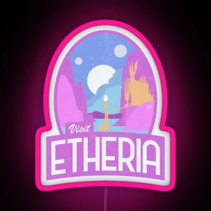 Visit Etheria She Ra Logo RGB Neon Sign