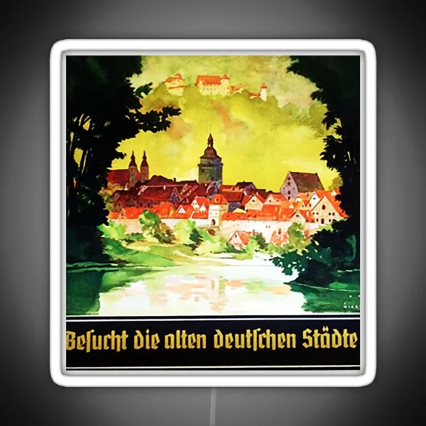 Visit The Old German Cities 1930s Ad Pullover RGB Neon Sign