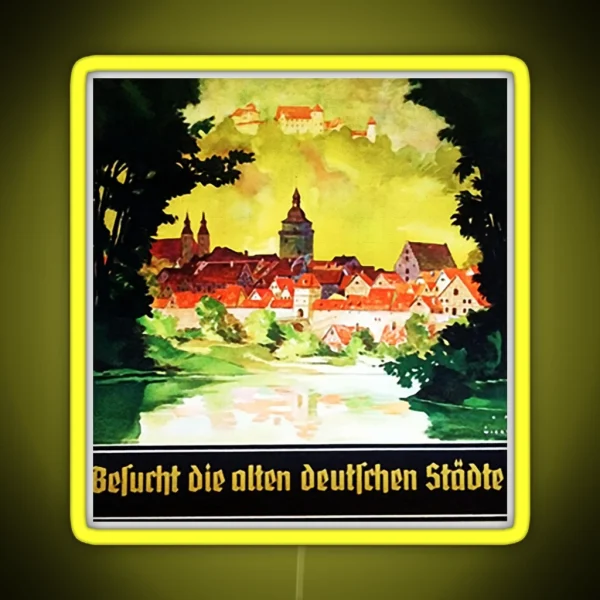 Visit The Old German Cities 1930s Ad Pullover RGB Neon Sign