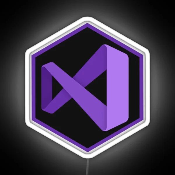 Visual Studio Hexagon RGB Neon Sign