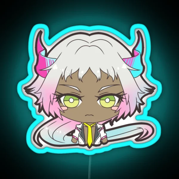 Vocaloid Unity Chan AKAZA Design RGB Neon Sign