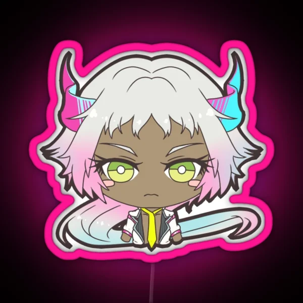 Vocaloid Unity Chan AKAZA Design RGB Neon Sign