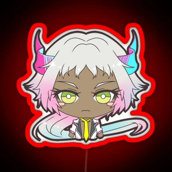 Vocaloid Unity Chan AKAZA Design RGB Neon Sign