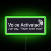 RGB LED Strip Inside Paper Towel Dispenser With Voice Activation
