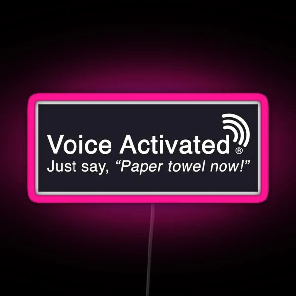 Voice Activated Led For Paper Towel Dispenser 2 RGB Neon Sign