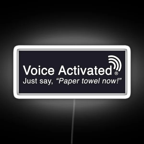 Voice Activated Led For Paper Towel Dispenser 2 RGB Neon Sign