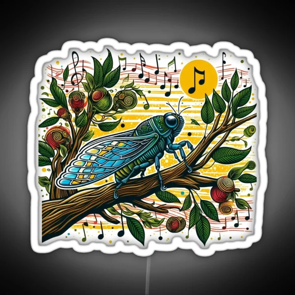 Voices Of Summer The Resilient Cicada RGB Neon Sign