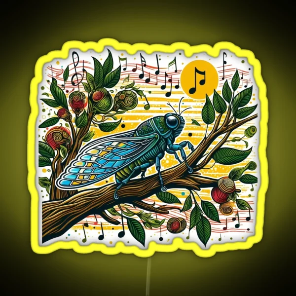 Voices Of Summer The Resilient Cicada RGB Neon Sign