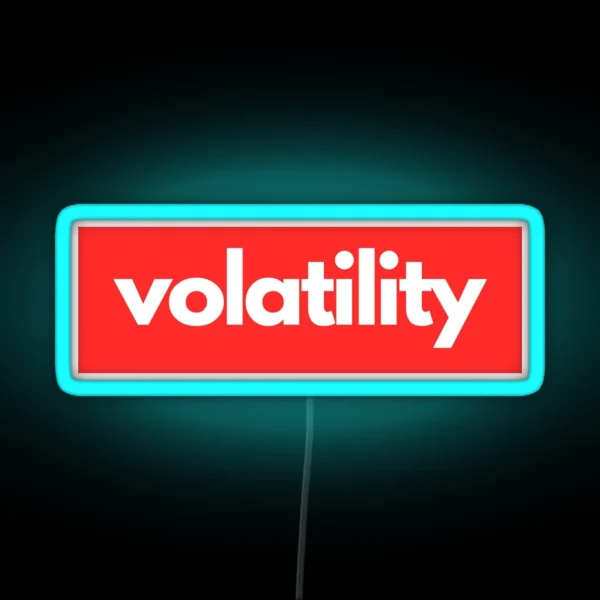 Volatility Minimalist Typography Design RGB Neon Sign