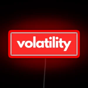 Volatility Minimalist Typography Design RGB Neon Sign