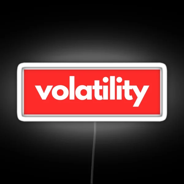 Volatility Minimalist Typography Design RGB Neon Sign
