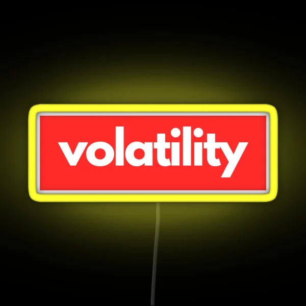 Volatility Minimalist Typography Design RGB Neon Sign