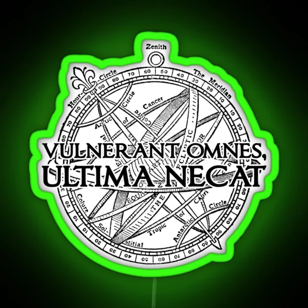 Vulnerant Omnes Ultima Necat RGB Neon Sign