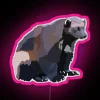 Wolverine neon sign in pink