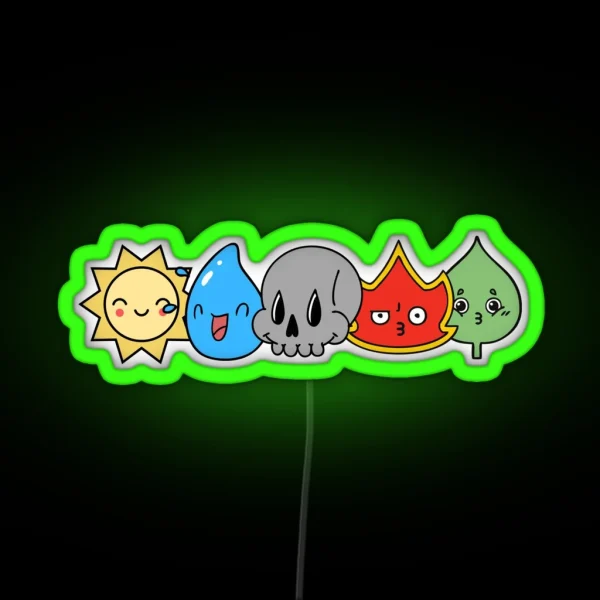 W U B R G MTG Inspired RGB Neon Sign