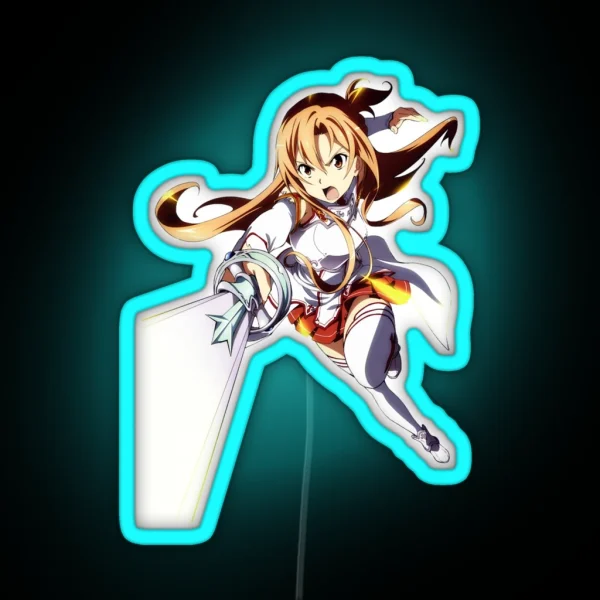 Waifu Anime Asuna RGB Neon Sign