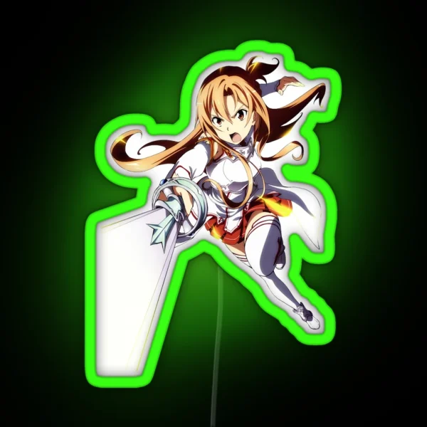 Waifu Anime Asuna RGB Neon Sign