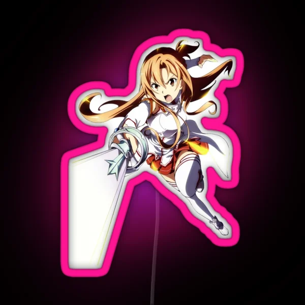 Waifu Anime Asuna RGB Neon Sign