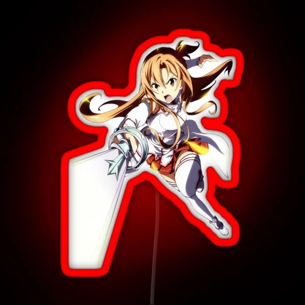 Waifu Anime Asuna RGB Neon Sign