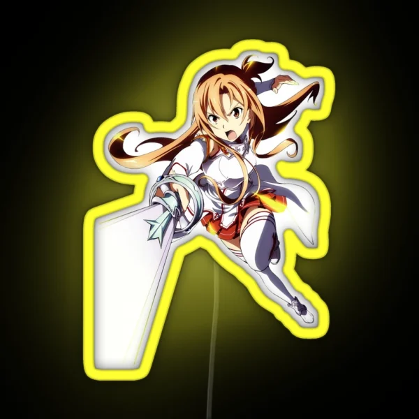 Waifu Anime Asuna RGB Neon Sign