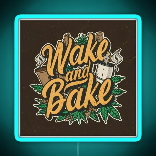 Wake And Bake RGB Neon Sign