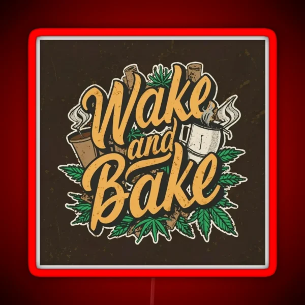 Wake And Bake RGB Neon Sign