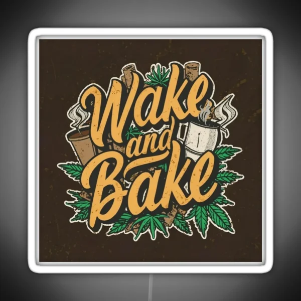 Wake And Bake RGB Neon Sign