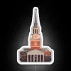 Wake Forest University Wait Chapel at night with a vibrant RGB neon sign illuminating its entrance, showcasing the school'...