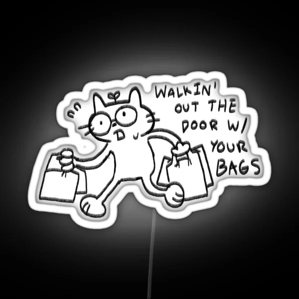 Walkin Out The Door With Your Bags Clairo RGB Neon Sign