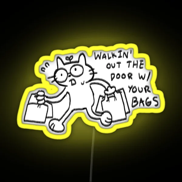 Walkin Out The Door With Your Bags Clairo RGB Neon Sign