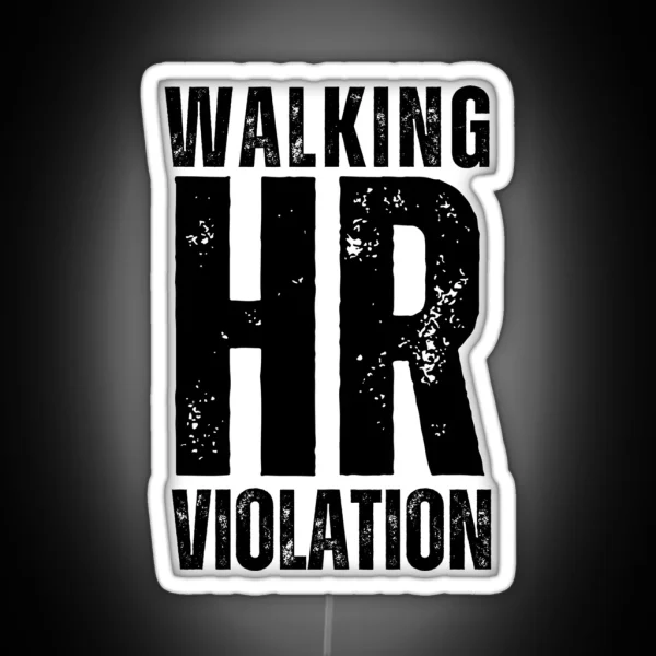 Walking HR Violation RGB Neon Sign