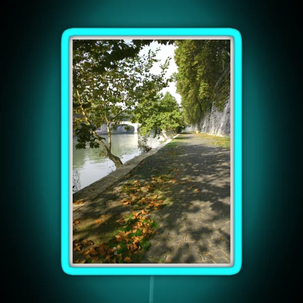 Walkway Along The Tiber RGB Neon Sign