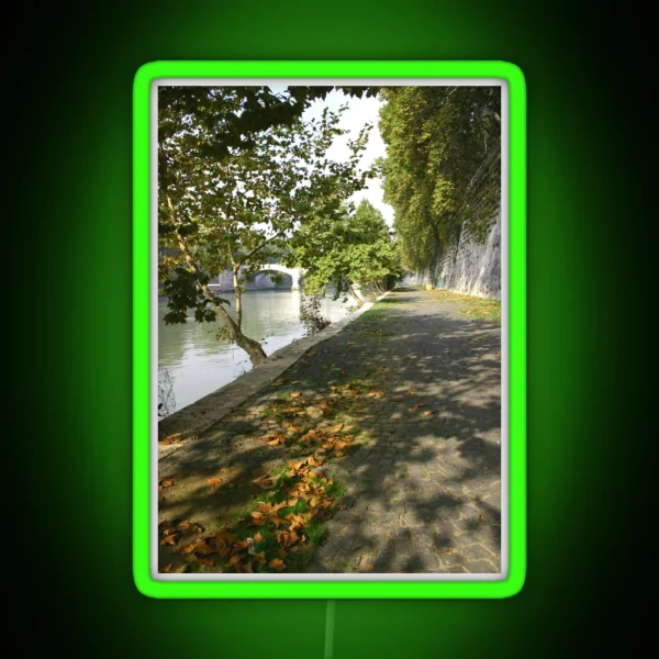 Walkway Along The Tiber RGB Neon Sign