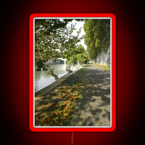 Walkway Along The Tiber RGB Neon Sign