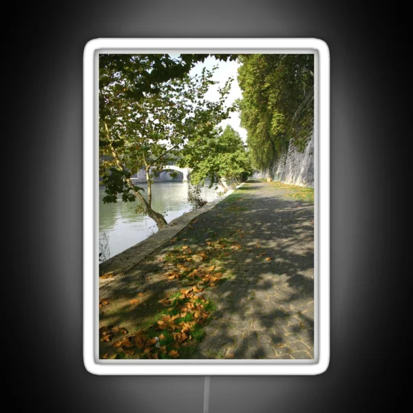 Walkway Along The Tiber RGB Neon Sign