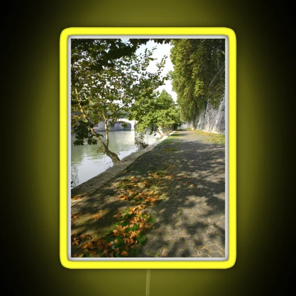 Walkway Along The Tiber RGB Neon Sign