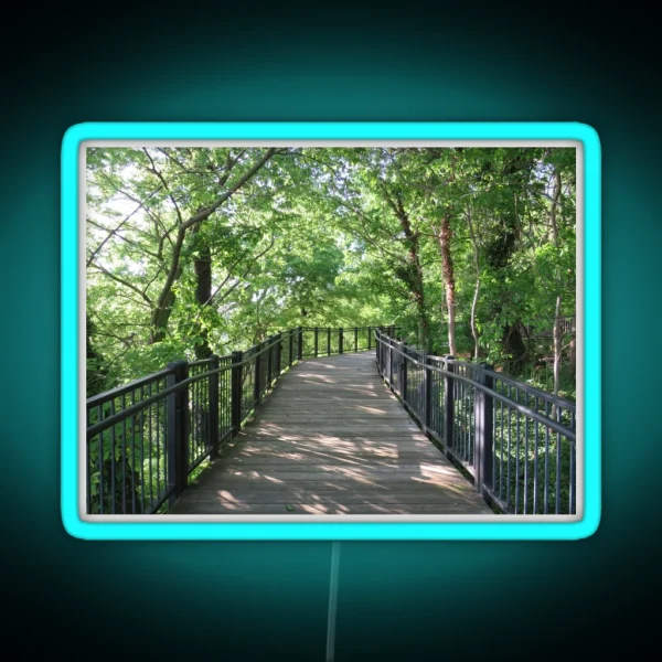 Walkway Through The Woods RGB Neon Sign