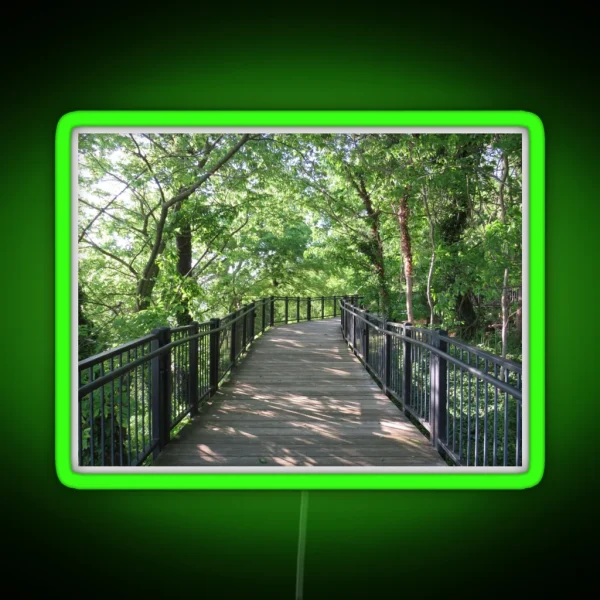 Walkway Through The Woods RGB Neon Sign