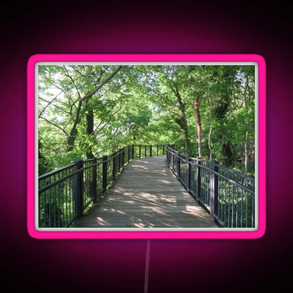 Walkway Through The Woods RGB Neon Sign