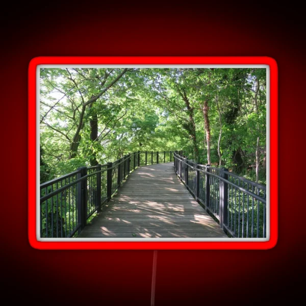 Walkway Through The Woods RGB Neon Sign