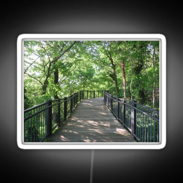 Walkway Through The Woods RGB Neon Sign