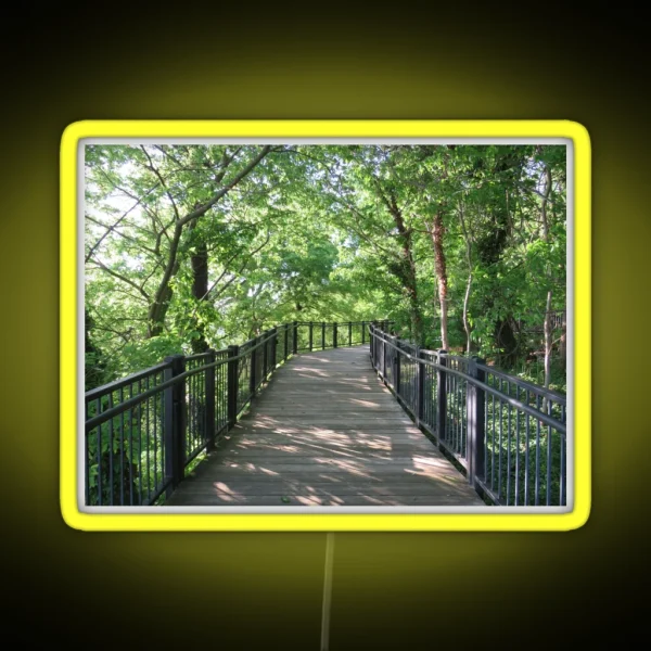 Walkway Through The Woods RGB Neon Sign