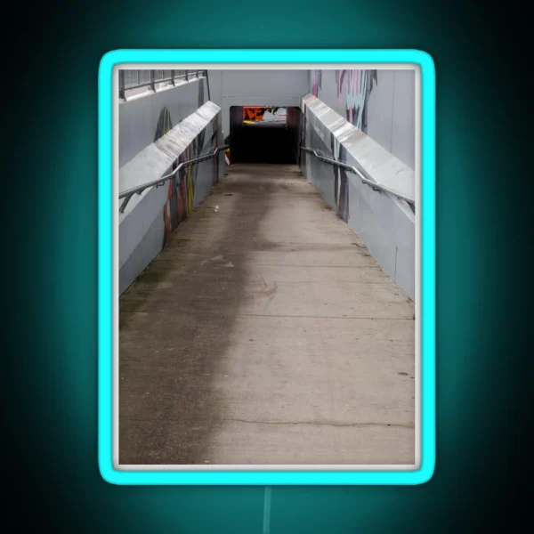 Walkway To A Subway Tunnel RGB Neon Sign