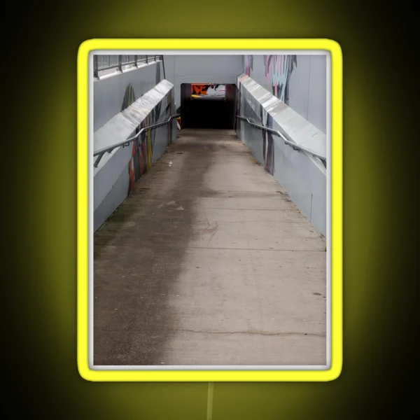 Walkway To A Subway Tunnel RGB Neon Sign