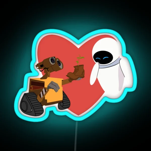 Wall E And Eve RGB Neon Sign
