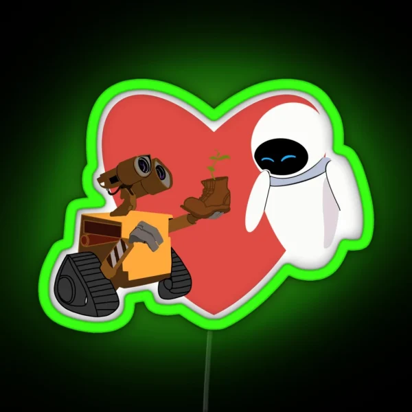 Wall E And Eve RGB Neon Sign