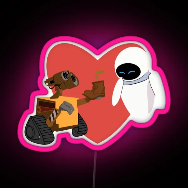 Wall E And Eve RGB Neon Sign