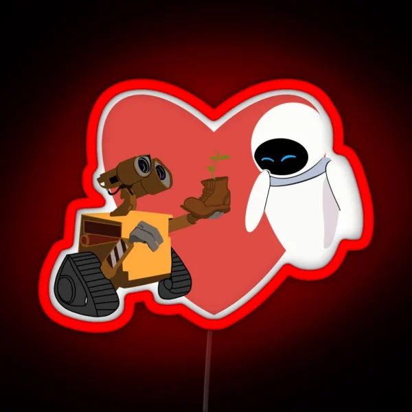 Wall E And Eve RGB Neon Sign