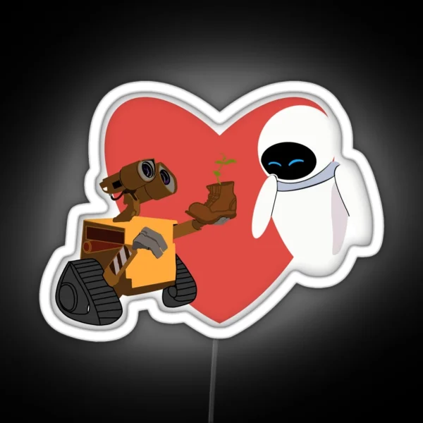 Wall E And Eve RGB Neon Sign